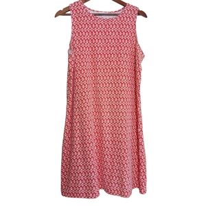 J. Jill Orange and White Sleeveless Sundress